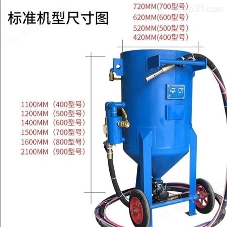 喷砂除锈设备喷砂机 多功能气控操作 择众WZ-800移动款