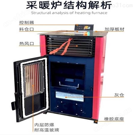 酒店别墅环保节能木屑颗粒取暖炉 博创100-150平采暖炉取暖壁炉