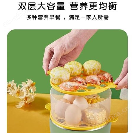 志高 煮蛋器家用双层小蒸锅 快速加热防干烧易清洗-JHZDQ001