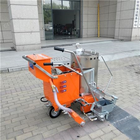 手推式市政马路地下车位喷涂划线机 边熔料边画线
