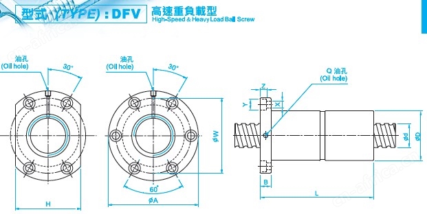DFV2505滚珠丝杆图