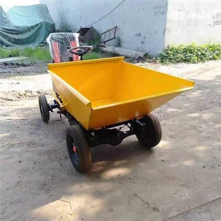 中盛机械电 动轮胎式工地装土装沙前置翻斗车