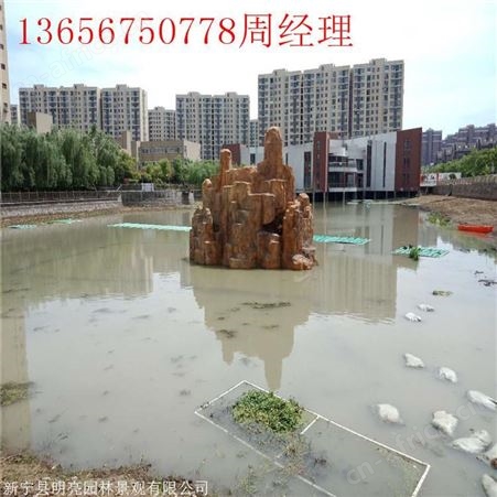 池州市仿真假山塑石 湘岩园林生态农庄假山假树施工 欢迎咨询