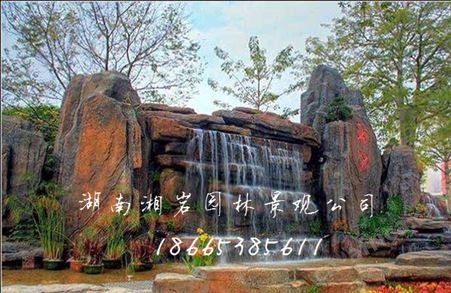 南昌湘岩园林假山 空心塑石假山制作 景区仿真塑山 水池塑石假山设计公司