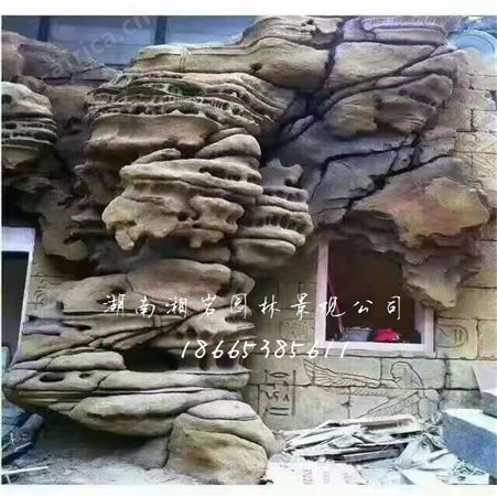 百色塑石假山制作 塑山假山 园林景观塑石假山设计公司 湘岩园林假山公司