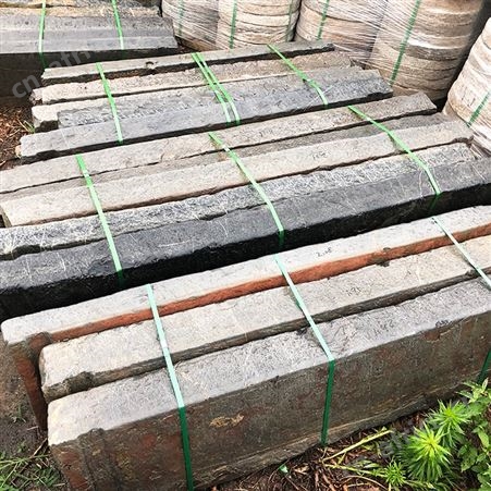 仿古老石板 青石铺路石条 庭院花园做旧踏步石 文建石材