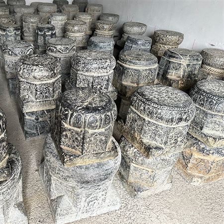 门墩石报鼓石 庭院酒店中式门口摆放摆件 青石仿古抱鼓石