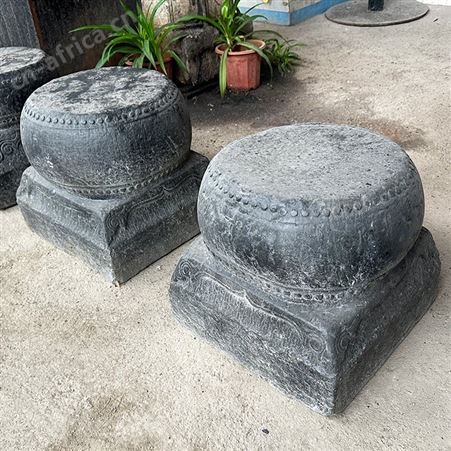 门墩石报鼓石 庭院酒店中式门口摆放摆件 青石仿古抱鼓石