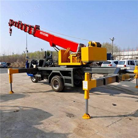 4吨农用建房楼板三轮吊车 建筑工程前三后二起重机小型随车吊