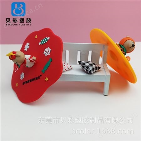 卡通星巴克硅胶杯盖咖啡杯盖立体ins风陶瓷杯防尘硅胶盖子