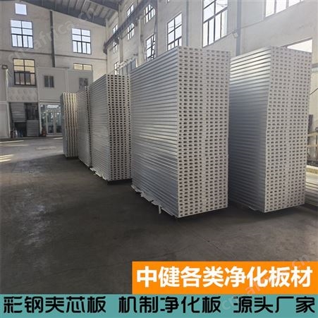 中健集团 洁净工程净化板批发 机制岩棉双玻镁彩钢夹芯板定制隔板
