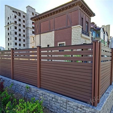 塑木栈道栏杆别墅花园庭院公园园林工程木塑户外护栏围栏栅栏