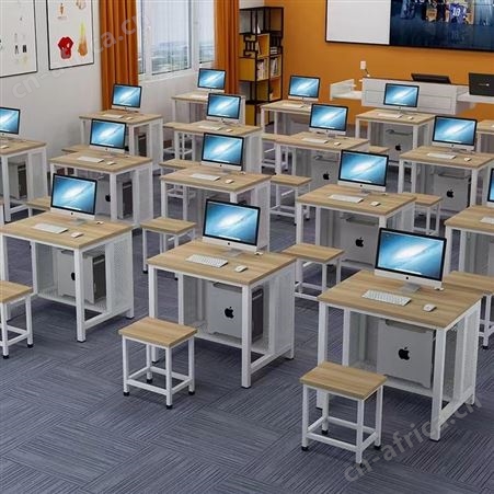电脑微机学校学生电脑桌培训机构用微机桌学生桌