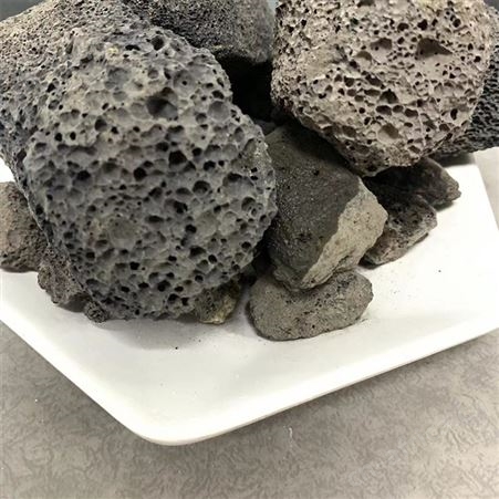 黑色火山岩 HSS01 滤料造景装饰 工业级水处理用 质轻多孔 佳琪