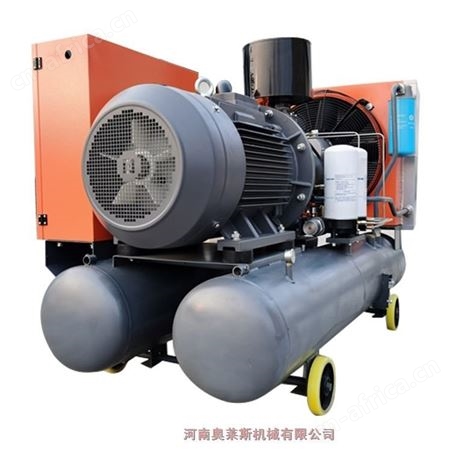山东省高清县三致移动空压机22kw工地装修喷真石漆用