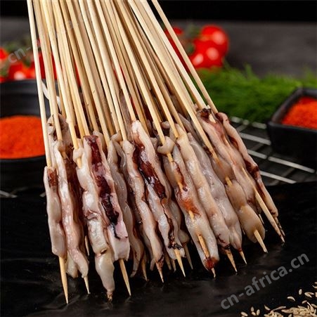 波纹鱿鱼2000串 铁板小把串批发 半成品烧烤食材供应