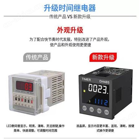 数显时间继电器12循环1Z单组-2Z两路延时继电器大功率继电器DH48S