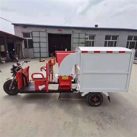 移动树枝粉碎收集车园林绿化树枝粉碎机 电动三轮粉碎收集车 巧夺