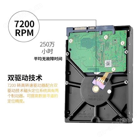 西数WD WD2005VBYZ 2T 金盘企业级机械硬盘NAS网络存储SATA7200转