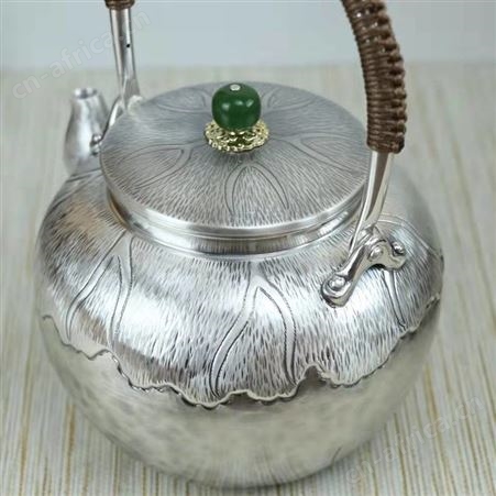 手工银壶纯银999一张打烧水壶 高档节日足银茶具套装礼品