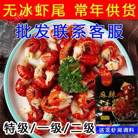 鲜活龙虾尾冷冻无冰衣非即食海鲜麻辣小龙虾尾