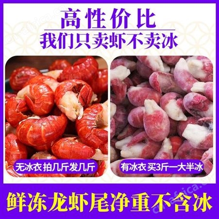 胖舅舅小龙虾尾冷冻无冰衣生鲜非即食麻辣特大号虾类虾球500g