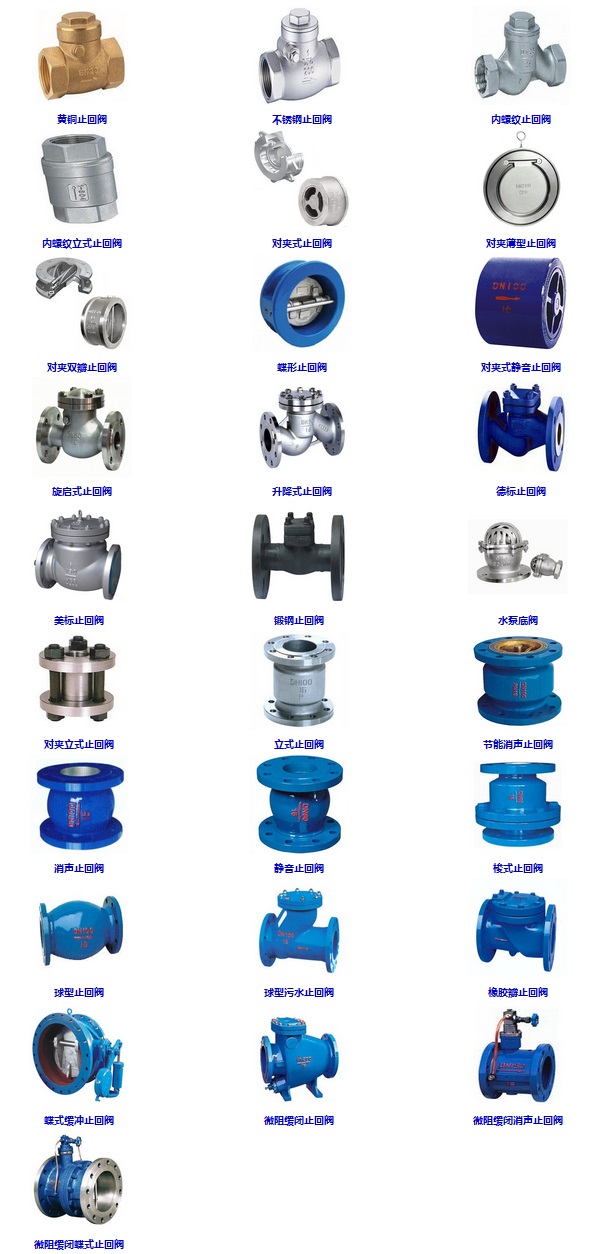止回阀有哪些种类 常见止回阀型号大全